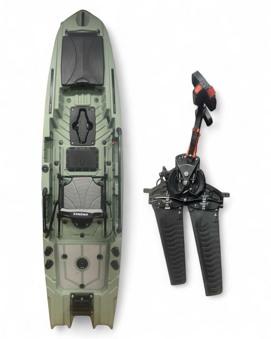 12' Okobee Backwaters Fin Drive Skiff - Glacier Blue