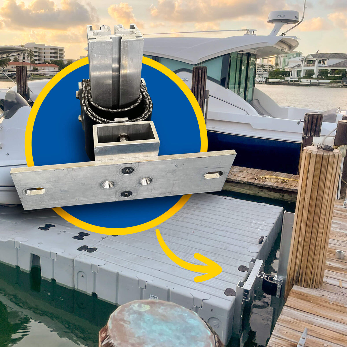 deck dock pier fishing pole clamps PILING CLAMPS (Includes Top & Bottom Clamp) – Seahorse Docking